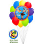 Ballons Toy Story Woody et Buzz Disney 2 faces, décorations avec des ballons d'anniversaire Pixar.