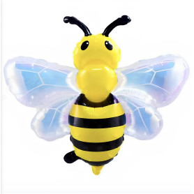 Ballon Abeille Holographique 74 cm, décoration ballon anniversaire, vendeur de miel, Vitrine de Pâques.