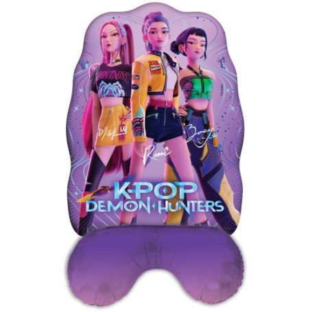 Ballon KPop Demon Hunters en groupe 90 cm, Décorations ballons pour anniversaire, série Netflix.