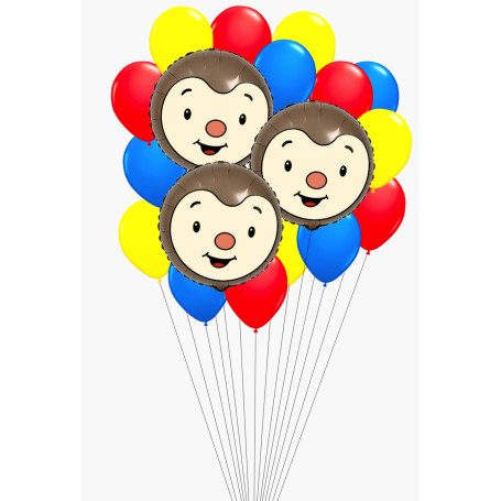 Grappe Ballons avec 3 Ballons T'Choupi, Décorations ballons pour anniversaire.