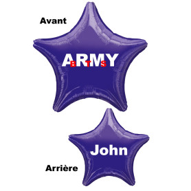 Ballon ARMY BTS Rouge K-pop avec Prénom, Décoration ballon K-Pop, Musique Korée.