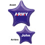 Ballon ARMY BTS Rouge K-pop avec Prénom, Décoration ballon K-Pop, Musique Korée.
