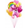 Ballons Bisounours Roses Coeurs Grappe