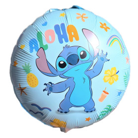 Ballon Stitch Aloha et Fleurs Disney, Décorations ballons pour anniversaire.