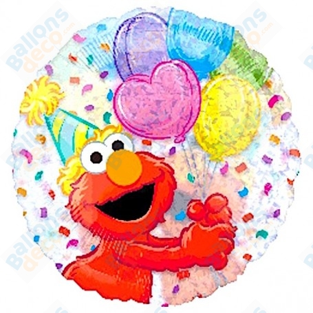 Ballon Elmo Ballons Anniversaire, avec une grappe de ballons, Sesame Street