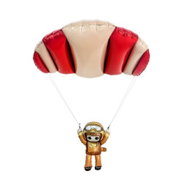 Ballon Parachutiste avec Personnage, décoration ballon sportive.