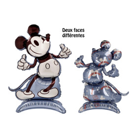 Ballon Mickey Vintage Stand Up 2 Faces Air, Décorations ballons pour anniversaire.