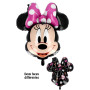 Ballon Minnie Noeud Rose 2 Faces Disney, Décorations ballons pour anniversaire Disneyland Paris.