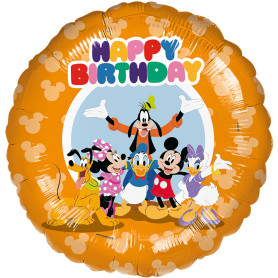 Ballon Mickey avec ses Amis Orange Disney, Décorations ballons pour anniversaire.