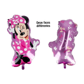 Ballon Minnie Rose Deux Faces Disney, Décorations ballons pour anniversaire.