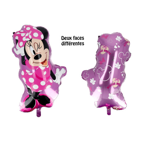 Ballon Minnie Rose Deux Faces Disney, Décorations ballons pour anniversaire.