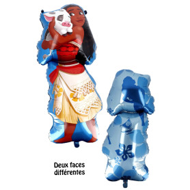 Ballon Forme Vaiana 2 et Pua 2 Faces, Ballon Princesse Disney Anniversaire, Décorations ballons pour anniversaire.
