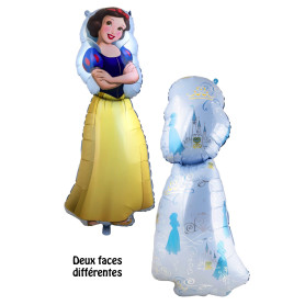 Ballon Princesse Blanche Neige 2 Faces, Décorations ballons pour anniversaire Princesse Disney.