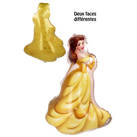 Ballon Princesse Belle 2 Faces, Décorations ballons pour anniversaire princesse Disney.