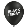 Ballons Black Friday Noir 30 cm X8, décoration ballon magasin et vitrine.