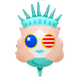 Ballon Tête Statue de la Liberté USA, décoration ballon voyage aux USA.