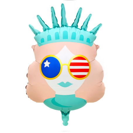 Ballon Tête Statue de la Liberté USA, décoration ballon voyage aux USA.