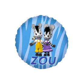 Ballon Zou et Elzée rond 45 cm, Décorations ballons pour anniversaire.