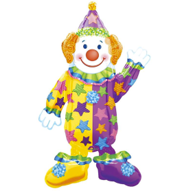 Ballon Clown Étoiles Marcheur, Décorations ballons pour anniversaire.