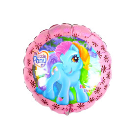 Ballon My Little Pony Bleu Fleurs, Décorations ballons pour anniversaire.