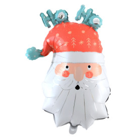 Ballon Père Noël Ho Ho Aquarelle, Décorations ballons pour vos vitrine de magasin pour la période de Noël.