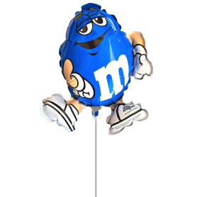 Ballon M&M's Bleu Mini Anagram Air, Décorations ballons pour anniversaire.
