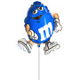 Ballon M&M's Bleu Mini Anagram Air, Décorations ballons pour anniversaire.