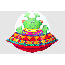Ballon Soucoupe Volante Martien Transparent, Décorations ballons pour anniversaire.