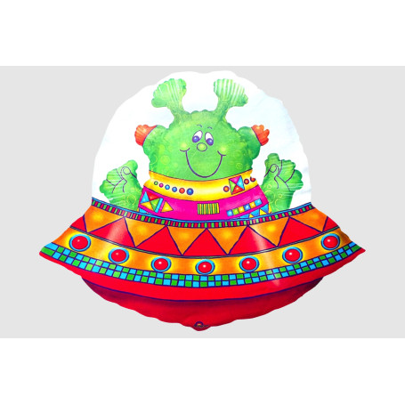 Ballon Soucoupe Volante Martien Transparent, Décorations ballons pour anniversaire.