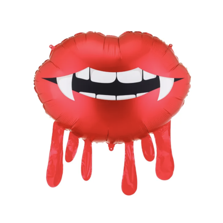 Ballon Bouche Rouge Sanglante, décoration ballon Halloween.