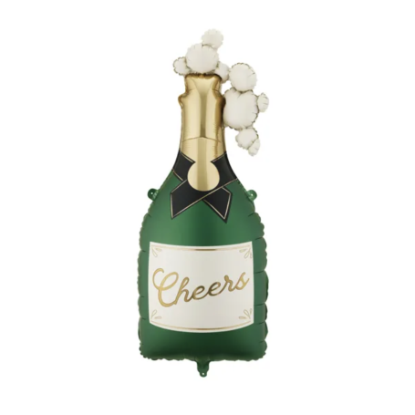 Ballon Bouteille Champagne Verte Avec Bulles