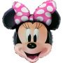 Ballon Minnie Noeud Rose Fuchsia Junior Disney de chez Grabo, Décorations ballons pour anniversaire Disneyland Paris.