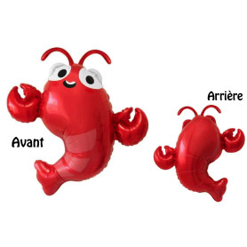 Ballon Homard Rouge Cartoon, Décorations ballon animaux aquatiques, Marin, mer.