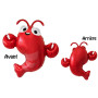 Ballon Homard Rouge Cartoon, Décorations ballon animaux aquatiques, Marin, mer.