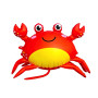 Ballon Crabe Rouge Craby 3D, Décoration ballon Animaux aquatique, Marin.