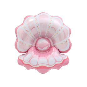 Ballon Coquillage Avec Une Perle, Décorations ballons pour anniversaire, décoration de la mer.