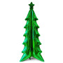 Ballon Sapin de Noël Vert Holographique 180 cm, Décorations ballons pour Vitrine et magasin de Noël.
