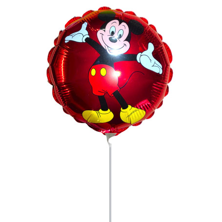 Ballon Mickey Rouge Vintage Air Rond, Décorations ballons pour anniversaire.