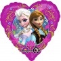 Ballon Reine Des Neiges Coeur Violet Fleurs Disney