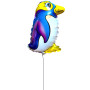 Ballon Pingouin Arc-en-ciel Air Anagram, Décorations ballons pour anniversaire animaux marin.