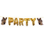 Ballons Zèbres Lettres Party Or, décorations ballons Animaux de la jungle, Anniversaire le roi lion Disney.