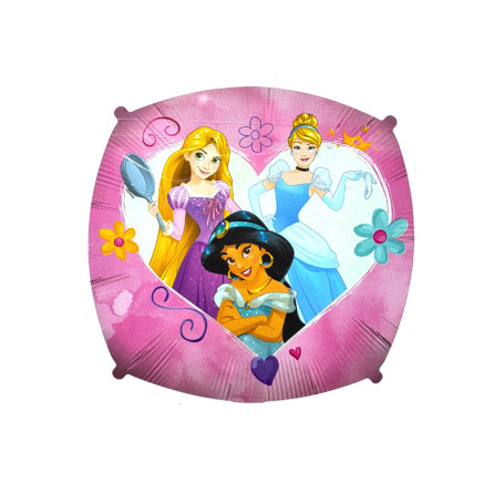 Ballon Les Princesses Carré Rose Disney, Décorations ballons pour anniversaire.