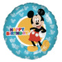 Mickey Happy Birthday Rond Bleu Disney, Décorations ballons pour anniversaire.