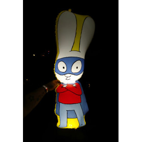 Ballon Simon Super Lapin Lumineux, Décorations ballons pour anniversaire.