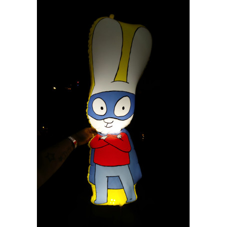 Ballon Simon Super Lapin Lumineux, Décorations ballons pour anniversaire.