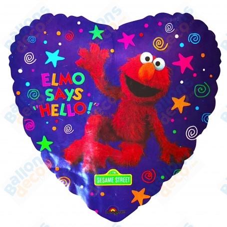 Ballon Elmo Coeur Violet Vintage, Sesame Street Décoration ballons Anagram