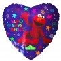 Ballon Elmo Coeur Violet Vintage