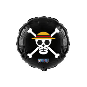 Ballon One Piece Rond Noir, Décorations ballons pour anniversaire.