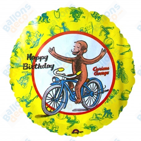 Ballon Georges Le Petit Curieux Happy Birthday
