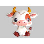 Ballon Vache Marron Cartoon, décoration ballon animaux de la ferme, salon de l'agriculture, Anniversaire.